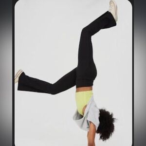 Offline by Aerie foldover high rise offline super flare pants black size xs long